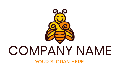 animal logo online cute bee mascot