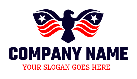 security logo eagle with flag wings and stars