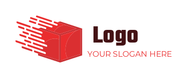 make a logistics logo fast moving box - logodesign.net