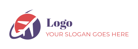 logistics logo image flying airplane with swoosh for global trade & logistics 