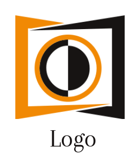 photography logo abstract camera lens