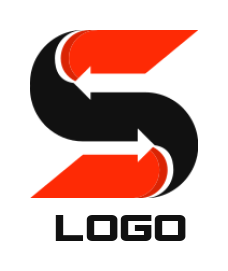 logistics logo arrows merged with Letter S