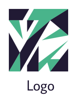 advertising logo abstract shapes in square