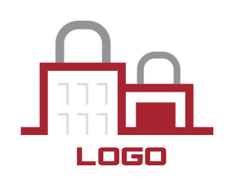 Make a storage logo of unique buildings security