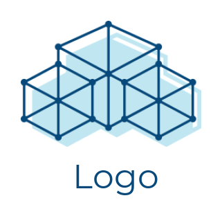 storage logo illustration connecting dots boxes