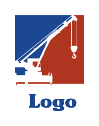 design a construction logo of crane equipment