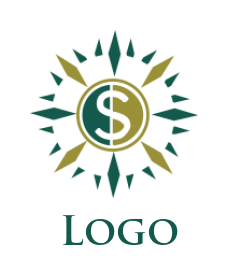 accounting logo maker diamond shape around a dollar for accounting 