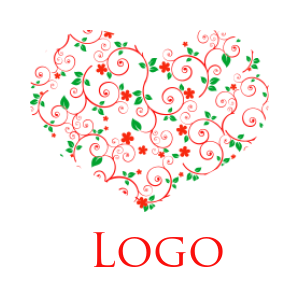 create a matchmaking logo floral heart
