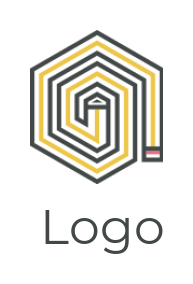 arts logo template hexagon shape pencil - logodesign.net
