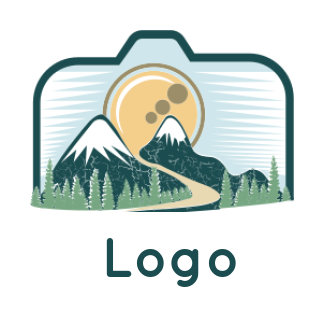 photography logo of landscape inside the camera