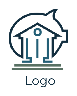 make an investment logo piggy and bank