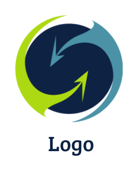logistics logo swoosh arrows around globe