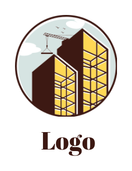 construction logo crane buildings construction
