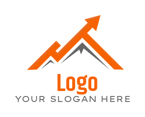 investment logo abstract mountain arrow