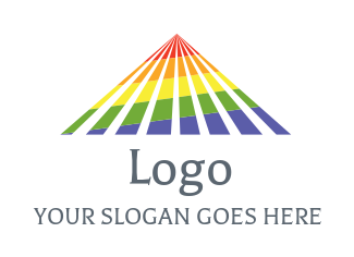 Aviation rainbow paper plane logo creator