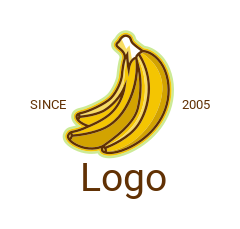 food logo maker bunch of bananas