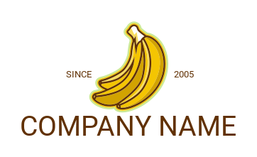 food logo maker bunch of bananas