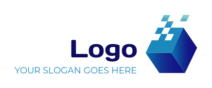 landscape logo maker block pixels - logodesign.net