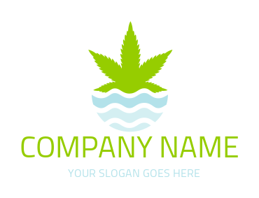 make a medical logo cannabis with waves