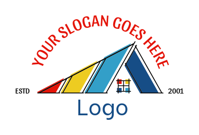 property logo colorful modern gable roofs