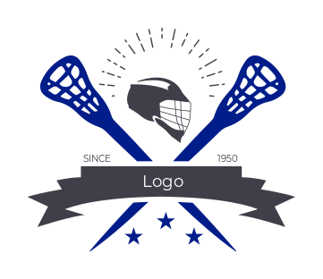 criss cross sticks and lacrosse helmet ribbon