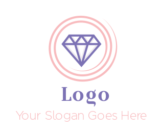 gemstones logo maker diamond with swirl - logodesign.net