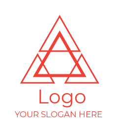 art gallery logo triangle shapes forming triangle