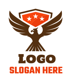 security logo maker eagle in shield