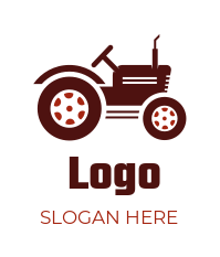 agriculture logo image flat style tractor