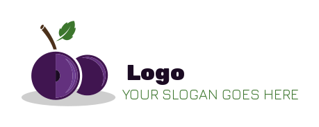 farm logo image grapes with leaf