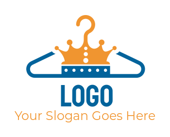 apparel logo hanger merged with crown - logodesign.net