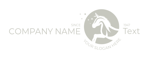 unicorn logo maker horse in circle with stars