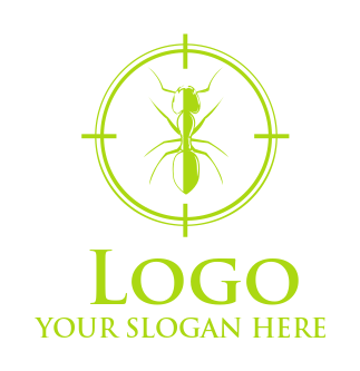 cleaning logo insect in shooting target symbol