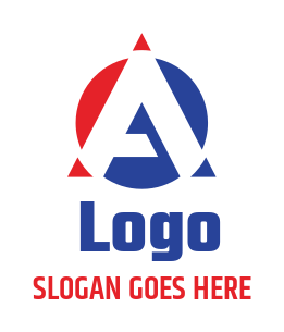 Design a Letter A logo merged with circle