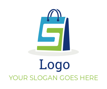 Letter S logo image in shopping bag