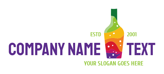 juice bar logo maker colorful bottle