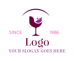 restaurant logo icon beverage and wine glass
