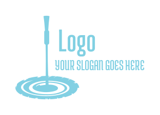 cleaning logo online mop stick making circles