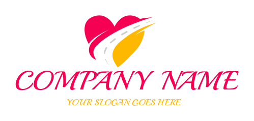 dating logo negative driveway across heart
