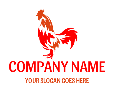 pet logo online rooster silhouette