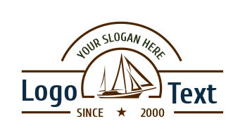 travel logo online ship with sails