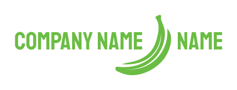 food logo online silhouette of green banana