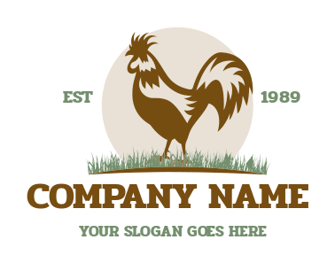 restaurant logo silhouette of rooster