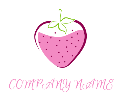 food logo strawberry with pink juice