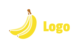 food logo template two bananas