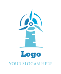 make an energy logo windmill on tower