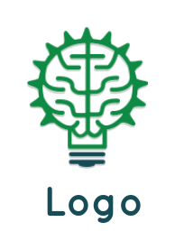 generate an advertising logo abstract brain bulb
