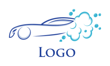 car wash logo foam and bubbles
