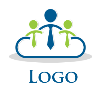 employment logo with an abstract cloud people