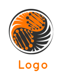 Create a research logo of Abstract DNA inside circle - logodesign.net